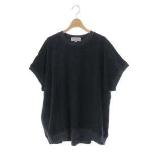 フレンチスリーブプルオーバー カットソー パイル地 チャコールグレー