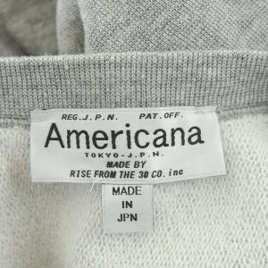 AMERICANA スウェット トレーナー プルオーバー クルーネック オーバーサイズ 長袖 グレー