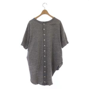 AMERICANA バックヘンリープルオーバー カットソー クルーネック 半袖 F グレー