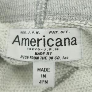 AMERICANA ロゴ 長袖 カットソー スウェット プルオーバー グレー