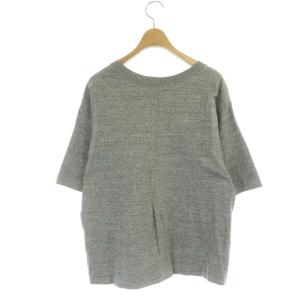 AMERICANA ハーフスリーブ Tシャツ カットソー プリント クルーネック 五分袖 グレー