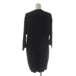 CELINE コクーンワンピース ミモレ丈 長袖 38 黒 ブラック