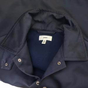 HYKE コーチ ジャケット ボンディング ナイロン スナップボタン 2 紺 ネイビー 151-17046
