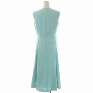 ANAYI 21SS ウールジョーゼットノースリーブワンピース ロング 38 ミント