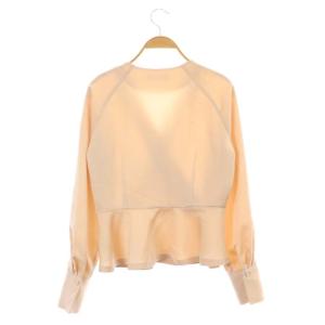 CELFORD ブラウス ペプラム カシュクール 長袖 38 ベージュ