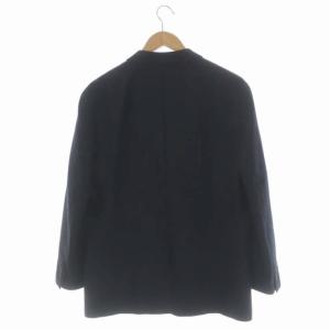 LANVIN en Bleu テーラードジャケット 2B 総裏地 ウール混 50 ネイビー