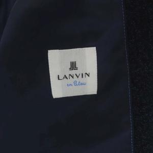 LANVIN en Bleu テーラードジャケット 2B 総裏地 ウール混 50 ネイビー