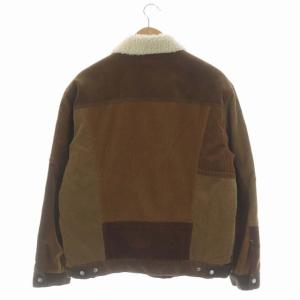 COMME des GARCONS HOMME AD2021 21AW ジャケット ブルゾン コーデュロイ ボア パッチワーク M ブラウン
