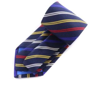 dunhill ネクタイ 日本代表オフィシャル ストライプ シルク ネイビー