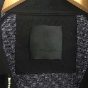 GIVENCHY 22SS タグエフェクト 4Gバンド ポロシャツ カットソー 半袖 ハーフジップ 鹿の子 L ブラック