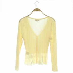 TOCCA 【洗える!】AJISAI カーディガン ニット 長袖 Vネック M ライトイエロー