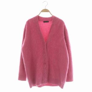 21AW 12G カシミヤ ファー カーディガン ピンク