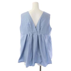 Shinzone ノースリーブ ブラウス プルオーバー F 水色 ライトブルー