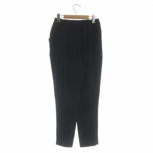 ENFOLD クロップドパンツ イージー タック テーパード 38 黒 ブラック