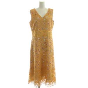 Diagram GRACE CONTINENTAL 20AW ケミカルレースフラワードレス ワンピース ロング ノースリーブ 38 オレンジ