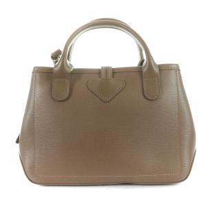 Longchamp ショルダーバッグ ハンドバッグ 2way レザー ブラウン