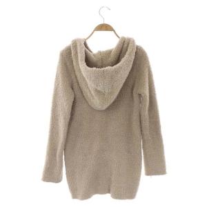 BAREFOOT DREAMS ロンハーマン別注 袖ロゴボアパーカー ジップアップ フード S ベージュ