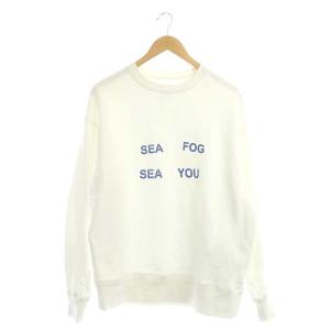 RHC SEA FOG SEA YOU プルオーバー スウェット トレーナー 長袖 英字プリント 裏パイル S 白 ホワイト
