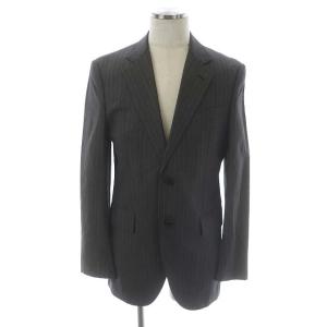 EPOCA UOMO セットアップ 上下 総裏地ストライプスーツ テーラードジャケット 2B パンツ IT48 グレー