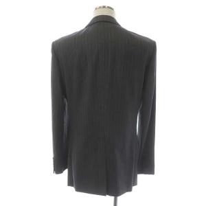 EPOCA UOMO セットアップ 上下 総裏地ストライプスーツ テーラードジャケット 2B パンツ IT48 グレー