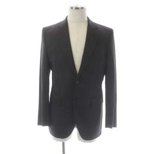 EPOCA UOMO 総裏地ストライプスーツセット 上下 テーラードジャケット 総裏地 2B パンツ IT46 グレー