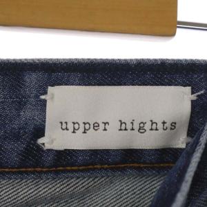 upper hights THE STELLA テーパードデニムパンツ ジーンズ ダメージ加工 23 インディゴブルー