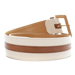 ANAYI 22AW キャンバスコンビ BELT ベルト 切替 べージュ 茶色 ブラウン