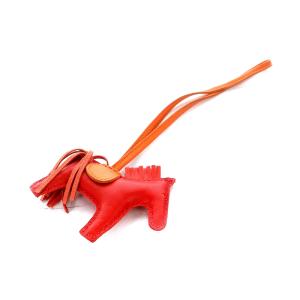 ロデオPM チャーム レザー レッド オレンジ