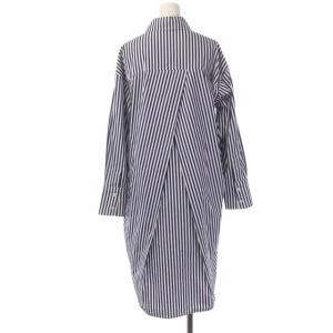 MADISONBLUE 21SS オーバーサイズ スプリットタックシャツワンピース 00 青 白