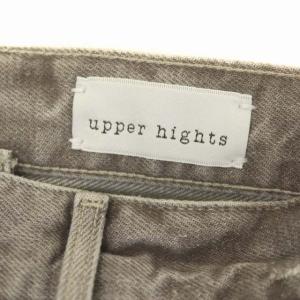 upper hights THE STELLA ストレッチスリムテーパード デニムパンツ ジーンズ ジッパーフライ 22 ライトブラウン 13G219