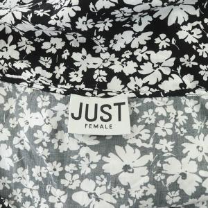 Spick&Span ジャストフィーメール JUST FEMALE 別注オペラドレス ワンピース ロング キャミ 花柄 ギャザー 36 黒 ブラック