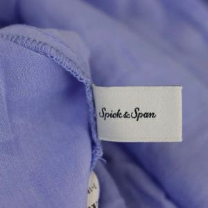 Spick&Span 22SS ノースリーブフリルブラウス クルーネック ピンタック プルオーバー 紫 パープル