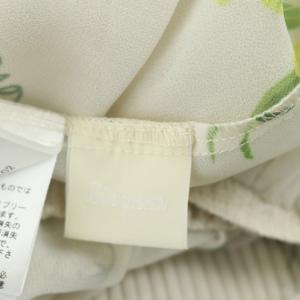 Diagram GRACE CONTINENTAL 22SS フラワーロゴプリントワンピース 長袖 ベルト付き 36 アイボリー イエロー グリーン