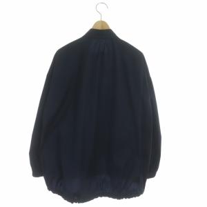 ANAYI タフタギャザーブルゾン ジャケット ジップアップ 34 紺 ネイビー