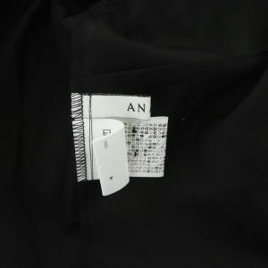 ANAYI 21AW コンパクトコットンボウタイ ブラウス 長袖 プルオーバー パフスリーブ 36 ブラック