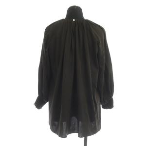 ANAYI 21SS ハイゲージテンジクスモッキングブラウス 長袖 ボリュームスリーブ シャーリング