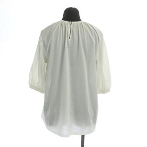 ANAYI 21AW コットン天竺パフスリーブプルオーバー カットソー 五分袖 ボリュームスリーブ 36 アイボリー