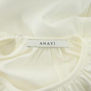 ANAYI 21AW コットン天竺パフスリーブプルオーバー カットソー 五分袖 ボリュームスリーブ 36 アイボリー