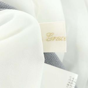 Grace Class 21SS バックプリーツニットワンピース ロング ノースリーブ 36 白 グレー ホワイト