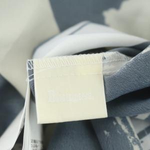 Diagram GRACE CONTINENTAL 22SS ペイントプリントニットワンピース フレア ロング 36 白 黒 アイボリー ベージュ ホワイト ブラック