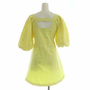 Grace Class 21SS タフタバルーンスリーブトップ ブラウス プルオーバー 半袖 36 黄 イエロー