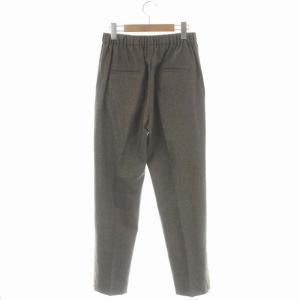 EVERYDAY I LIKE イージーパンツ テーパードパンツ ウール 千鳥柄 36 ブラウン