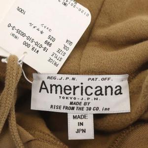 AMERICANA 18AW Deuxieme Classe別注 フードサイドZIPスウェットワンピース ロング キャメル