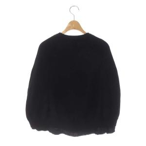 COMME des GARCONS AD2017 ニットケープ ポンチョ フレア 中綿 総裏地 M ブラック
