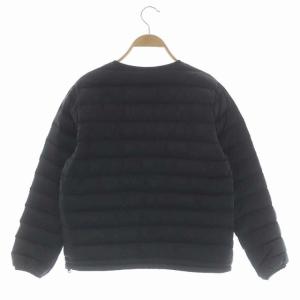 DANTON ノーカラーダウンジャケット アウター36 ブラック jd-8748