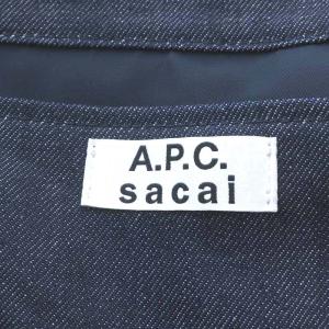 A.P.C. sacai 21SS SHOPPING CANDY デニムトートバッグ ショルダーバッグ 紺 ネイビー