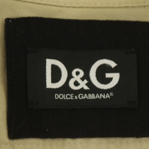 D&G ジップアップ ベスト ウエストギャザー 36 ベージュ
