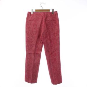 UNITED ARROWS ツイード テーパードパンツ ジッパーフライ 40 ビビットピンク
