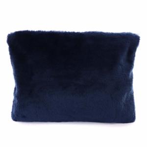 LUDLOW クラッチバッグ リップモチーフ ボア 紺 ネイビー オレンジ