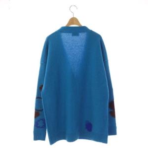 Acne Studios ウールVネックカーディガン ニット 長袖 前開き ブルー